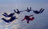 picture of group  - The group of athletes in the sky - JPG 