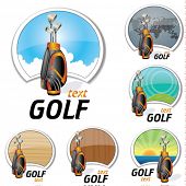 picture of golf  - set of golf signs - JPG 