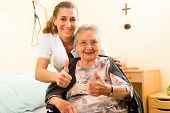 picture of home  - Young nurse and female senior in nursing home - JPG 