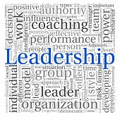 stock photo of leadership  - Leadership concept in word tag cloud on white background - JPG 