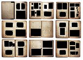 stock photo of  photo  - old photo albums set isolated on white background - JPG 