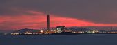 stock photo of industrial  - heavy industry in industrial estate and beautiful dramatic sky twilight of a day use for industry and green environment - JPG 