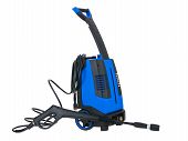 foto of pressure  - Blue pressure portable washer with hose on pure white background - JPG 