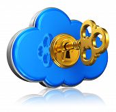 stock photo of security  - Cloud computing and storage security concept - JPG 