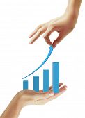 picture of future  - hand business graph - JPG 