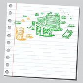 image of money  - Scribble money - JPG 