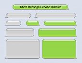 foto of illustration  - Illustration of SMS Bubbles green and gray used on famous phone - JPG 