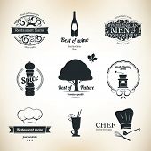 picture of restaurant  - Label set for restaurant and cafe - JPG 