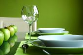 stock photo of setting  - Modern Table Setting - JPG 