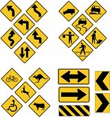 stock photo of road sign  - Set of road signs  - JPG 
