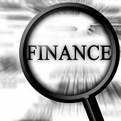 image of finance  - finance in the paper with a magnifier - JPG 