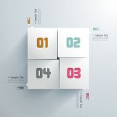 stock photo of objects  - Abstract 3D Paper Infographics - JPG 