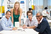 stock photo of meeting  - Portrait Of Team In Creative Office - JPG 