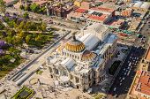 stock photo of art  - Aerial view of the Fine Arts Museum in Mexico City - JPG 