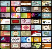 image of difference  - variety of 40 detailed horizontal business cards on different topics - JPG 