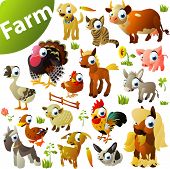 picture of animals  - big set of farm animals - JPG 