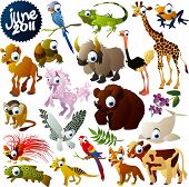 picture of animals  - extra big vector animals set - JPG 