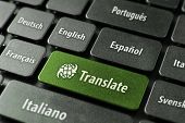 picture of english  - Multilingual translation online concept - JPG 
