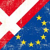 foto of europeans  - Denmark and european grunge Flag - JPG 