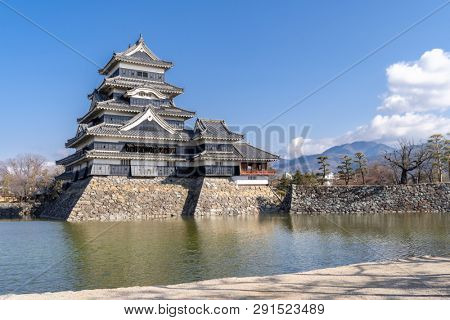 Poster: Matsumoto castle against blue sky