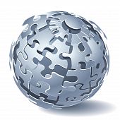 image of puzzle  - Jigsaw puzzle sphere - JPG 