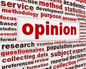 stock photo of opinion  - Opinion creative word clouds design - JPG 