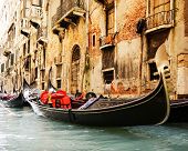 stock photo of sculling  - Traditional Venice gondola ride - JPG 