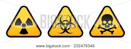 warning vector signs radiation