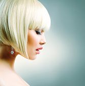 stock photo of blond  - Haircut - JPG 
