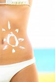 stock photo of woman  - Sunscreen  - JPG 