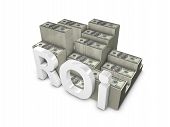 stock photo of investment  - 3d rendering ROI - JPG 