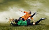 pic of competition  - Shoot of football player on the outdoors field - JPG 