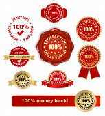foto of money  - money back satisfaction vector labels - JPG 