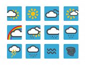 picture of forecast  - Forecast weather icons set  - JPG 