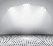 image of interior  - Modern interior art gallery frame design with spotlights - JPG 