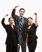 image of business people  - Business people cheering - JPG 