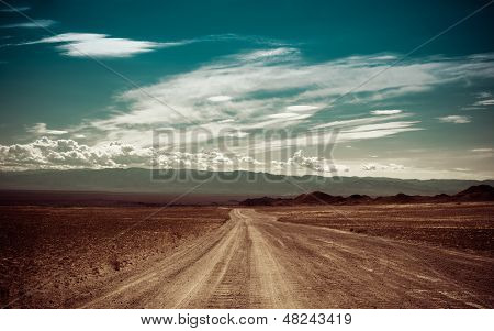 Poster: Empty Rural Road Going Through