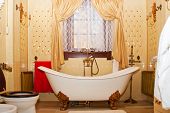 picture of interior  - Luxury vintage bathroom interior of luxury hotel room - JPG 