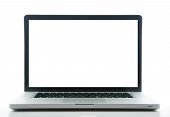 picture of laptop  - Open laptop isolated on a white background - JPG 
