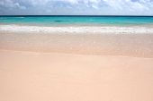 stock photo of bermuda  - The pink sand of Horseshoe Bay Beach - JPG 