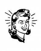 pic of art  - Retro Woman Winking  - JPG 