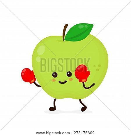Poster: Cute Smiling Strong Apple Fighting
