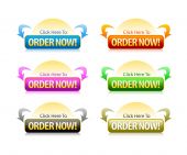 stock photo of order  - Order Button to purchase items from the website - JPG 