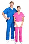 image of medical doctors  - medical professionals standing isolated - JPG 
