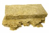 stock photo of lag  - Thermal insulation material on bright background - JPG 
