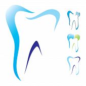 picture of illustration  - Abstract Vector illustration of teeth as icons - JPG 