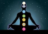 stock photo of religion  - The location of the chakras on the human body vector image - JPG 