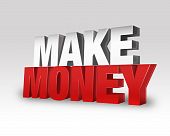 stock photo of money  - 3d rendered illustration of the word  - JPG 