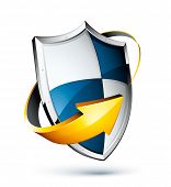 stock photo of security  - shield security concept - JPG 