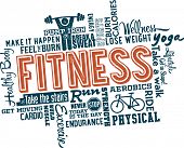 pic of health  - Fitness and Healthy Exercise Word and Icon Cloud - JPG 